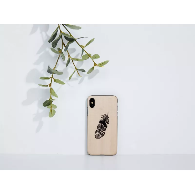 Handyhülle man and wood für iPhone X/XS — Indian Schwarz Schutzhülle