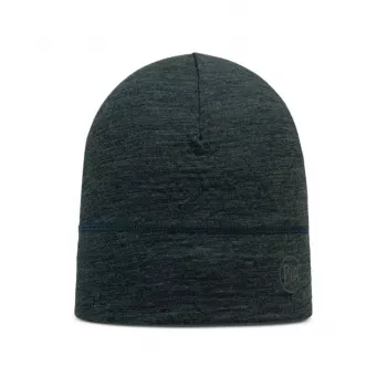 Beanie Buff Merino Lightweight Multistripes Forest — Buff leichte Merinowolle-Mütze, unisex, dunkelgrün, 125 g/m²