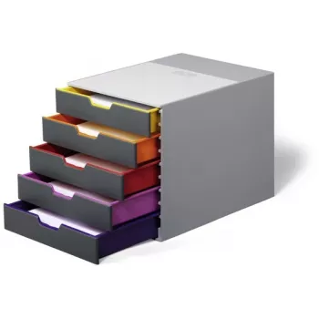 Durable VARICOLOR 5 Schubladenbox, 5 Schubladen, Mehrfarbig