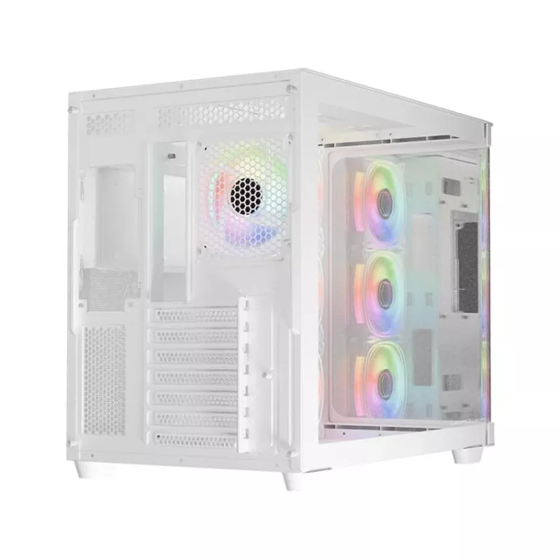 LC-Power Gaming 8001W Pro-Storm Light Midi-Tower ATX Gehäuse, weiß (LC-8001W-ON)