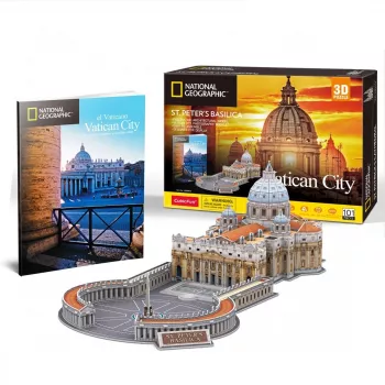 3D-Puzzle Cubicfun Petersdom Modell 306-DS0997H, Kartonteile, zusammengebautes maßstabsgetreues Modell