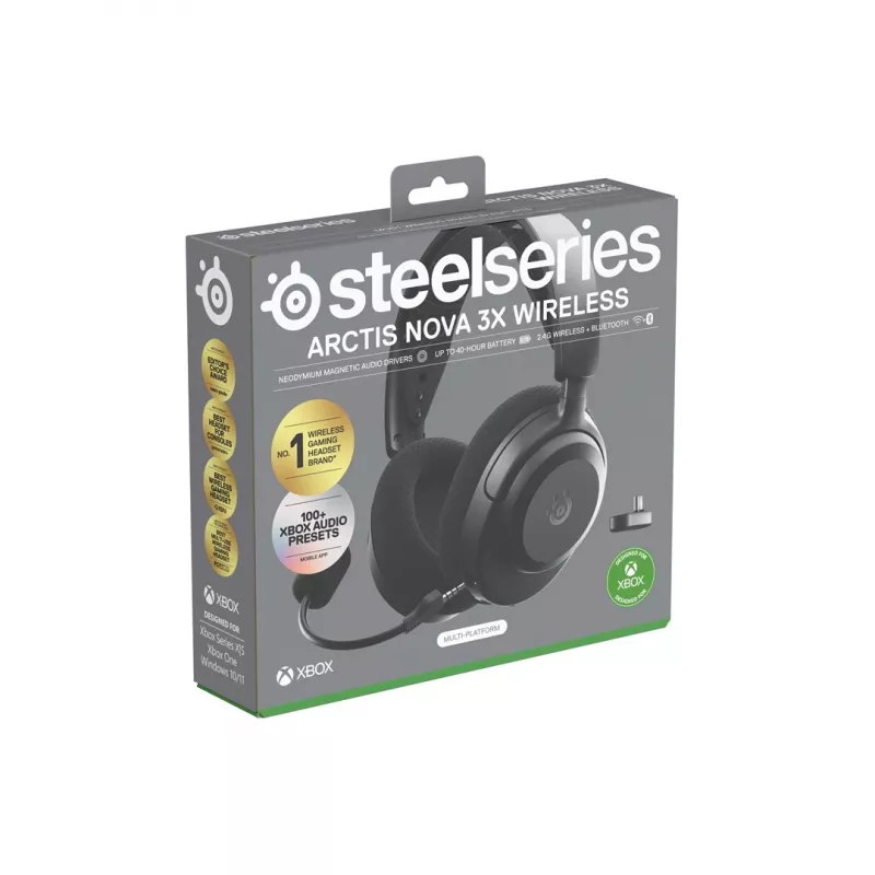 SteelSeries Arctis Nova 3X Wireless 61689 Wireless Headset für Xbox, Schwarz