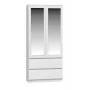 Topeshop SS-90 BIEL LUSTRO bedroom wardrobe/closet 5 shelves 2 Tür(s) weiß