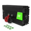 Inverter Stromadapter Green Cell INV25, 1500 W, 12 V DC auf 230 V AC, 50 Hz, 1× USB, schwarz