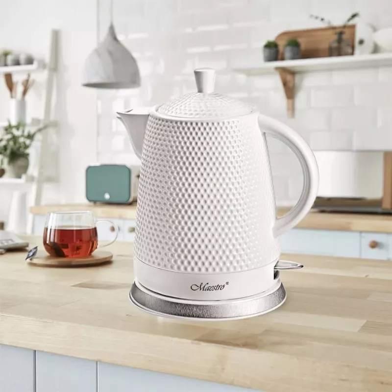 Maestro MR-069-WHITE Keramik-Wasserkocher, 1,5 L, 1500 W, Weiß