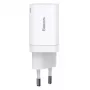 Baseus Super Si Pro Schnellladegerät USB + USB-C 30W (weiß)