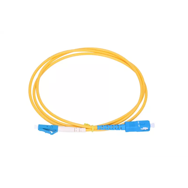 Extralink Patchkabel SC/UPC auf LC/UPC Singlemode G.657.A1 FTTH 3mm, 1 m, gelb