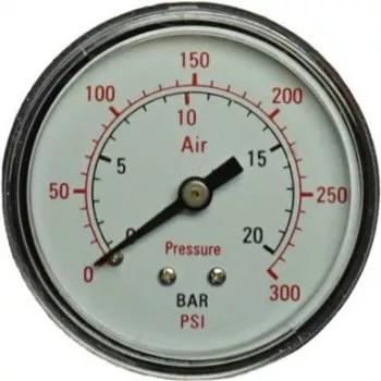 Manometer Aerotec rückseitiger Anschluss Außengewinde 1/4 Zoll Modell 9414582