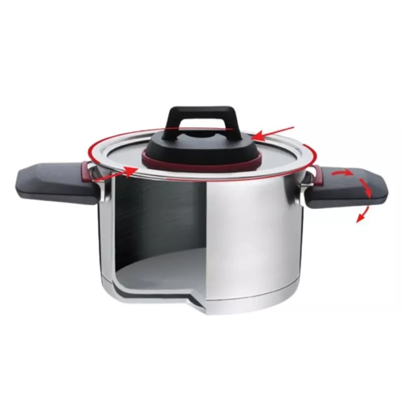Maestro MR-3530-22 Topf mit Deckel und Klappgriffen, 22 cm, 4,2 l