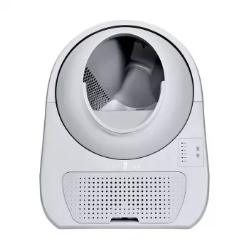 Selbstreinigende Katzentoilette Catlink Scooper Young, grau – 13 l, 600 × 580 mm, 12-V-Adapter