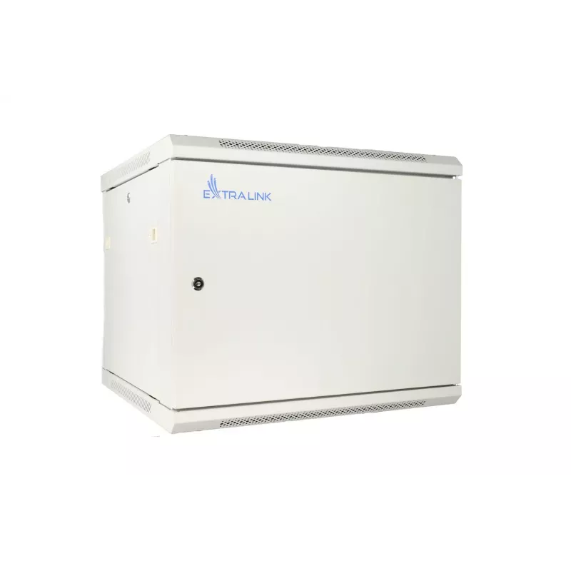 Extralink Rackgehäuse 9U 600x600 ASP Grau wandmontiert, Metalltür
