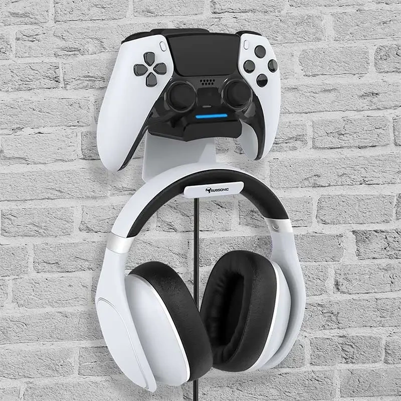Subsonic SA5655 Ladestation für PS5 Controller mit Headset-Halter