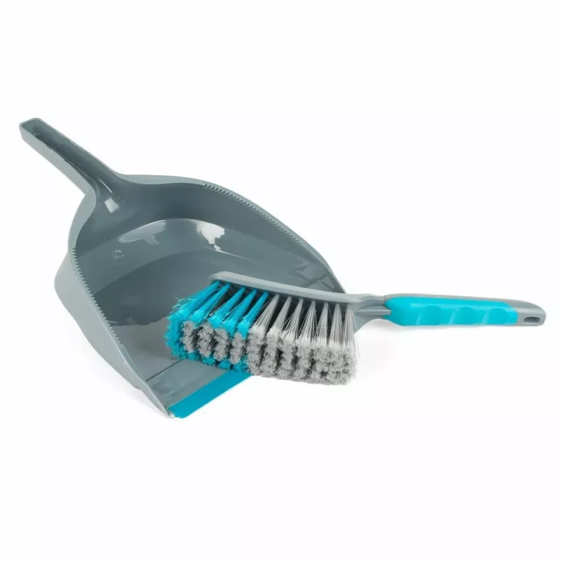 Beldray LA049254EU7 Küchen-Kehrschaufel mit Handfeger, grau/blau