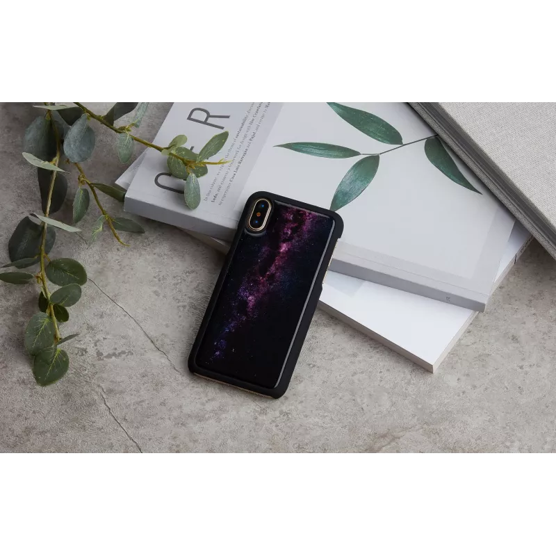 iKins Milky Way Hülle für iPhone XS/X, Schwarz, K1696J
