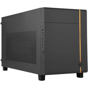 SilverStone SUGO SG14B - Tower - Mini-DTX - ohne Netzteil (ATX / PS/2) - Schwarz - USB/Audio (SST-SG14B)