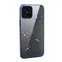 Schutzhülle Devia Crystal Flora für iPhone 12 / 12 Pro — blau transparent mit Blumenmuster