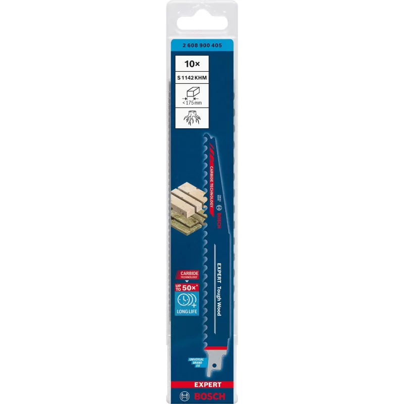 Bosch 2 608 900 405 Stichsäge/Dekupiersäge/Säbelsägenblatt Säbelsägeblatt Carbide 10 Stück
