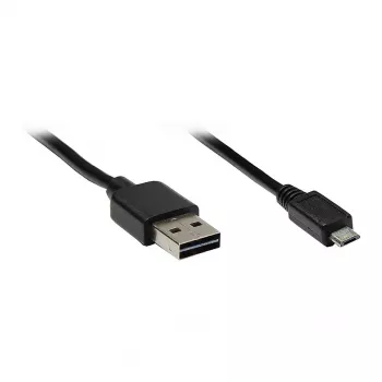 GoodConnections Verbindungskabel USB 2.0 EASY Stecker A auf Stecker Micro B, schwarz, 2m