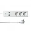 WOOX R4028 Smart Multi-Plug / smarte Steckerleiste, 3x Schuko, 4x USB, betrieben durch TUYA, Weiß