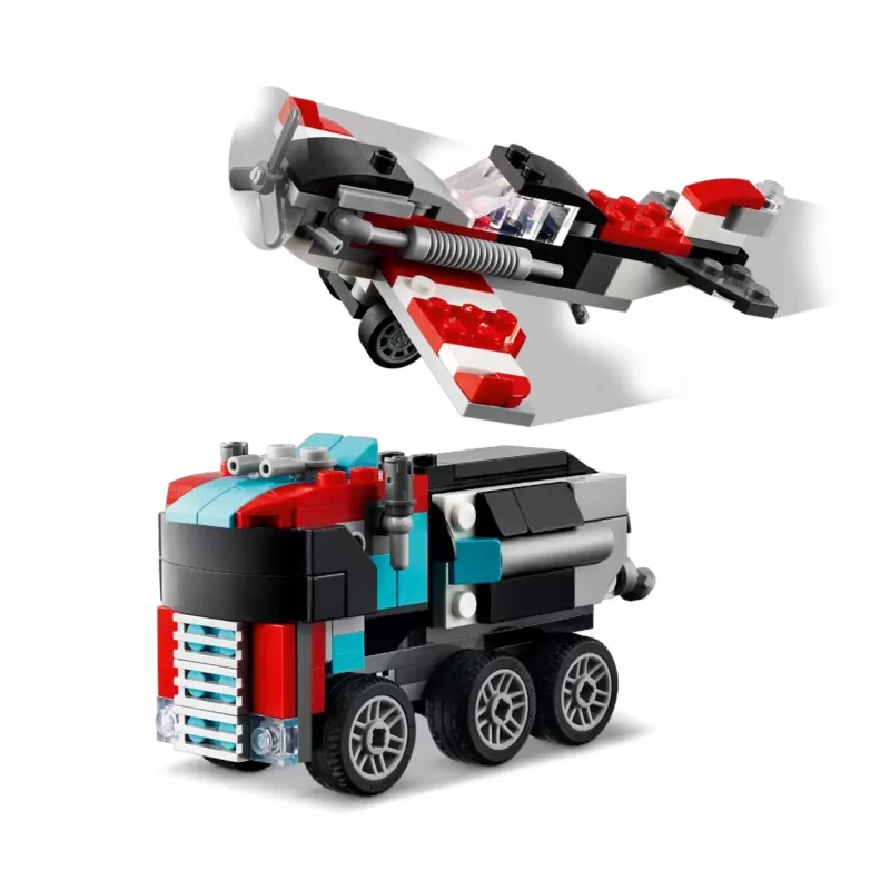 LEGO Creator 3-in-1 31146 Tieflader mit Hubschrauber