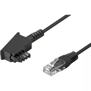 Wentronic Goobay - Telefonkabel - TAE-F (M) - RJ-45 (M) - 15 m - Schwarz (51236)