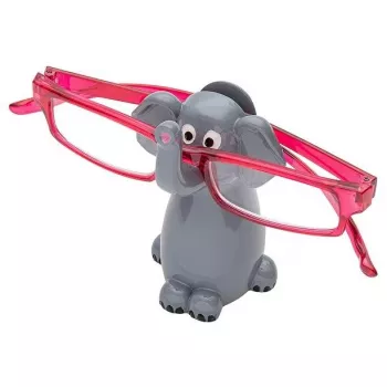 WEDO Elefanten-Brillenhalter, Polyresin, grau, 5,0 x 6,1 x 9,3 cm