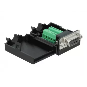 Drahtverbinder DeLOCK 66265 Sub-D 9 10-polige Klemmleiste Schwarz