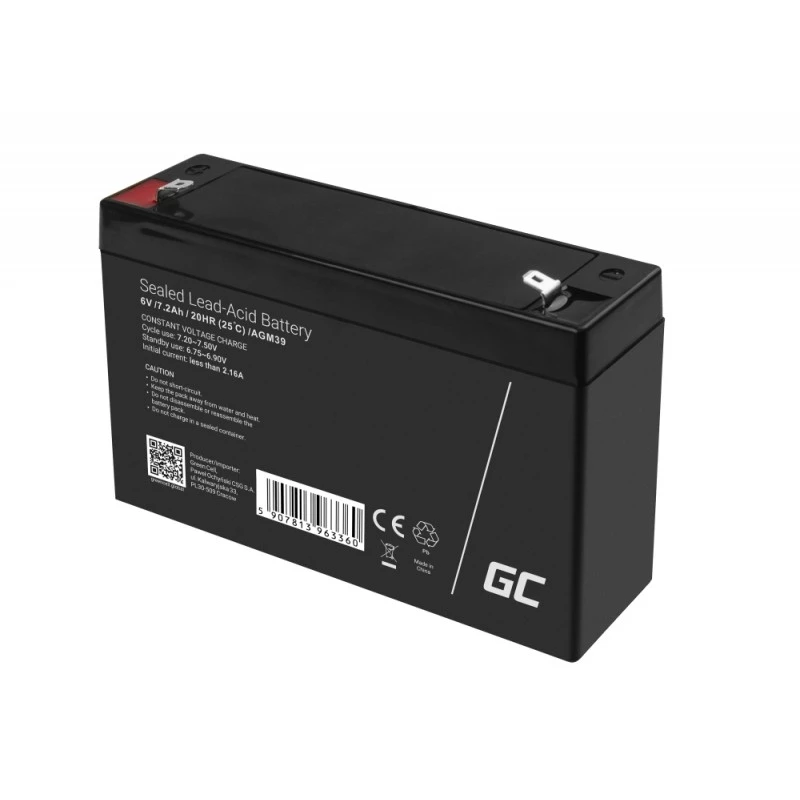 Green Cell AGM39 Industrie-Akku 7200 mAh 6 V