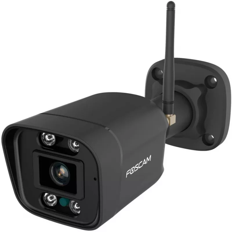 Foscam V8P Outdoor-Bullet-WLAN-Kamera, 8 MP 4K (3840x2160), Dualband-WLAN, Scheinwerfer, Sirene, Nachtsicht, Schwarz