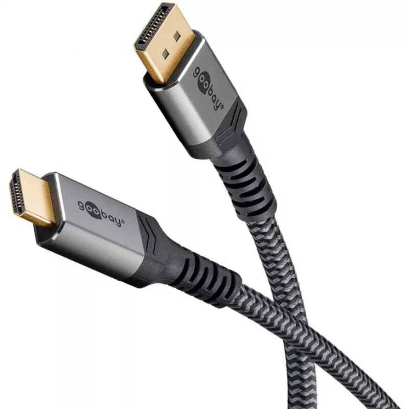 Goobay 65269 Video-Kabel-Adapter 2 m DisplayPort HDMI Grau (65269)