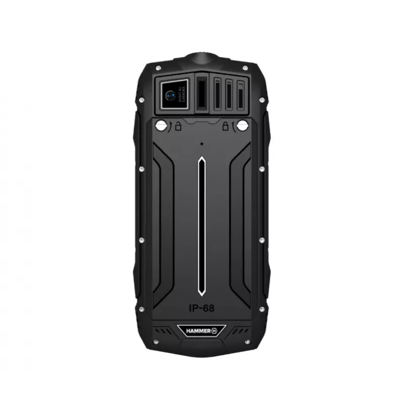 myPhone Hammer Rock robustes Mobiltelefon, 2,4 Zoll, Dual SIM, Schwarz