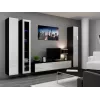Cama geschlossen Schrank VIGO '180' 180/40/30 weiß/schwarz glänzend