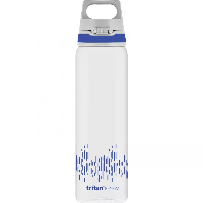 Trinkflasche Total Clear One MyPlanet Blue 0,75 L transparent/dunkelblau, Einhandverschluss ONE