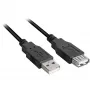 USB 2.0 Verlängerungskabel, USB-A Stecker > USB-A Buchse (schwarz, 3,0 Meter, doppelt geschirmt)