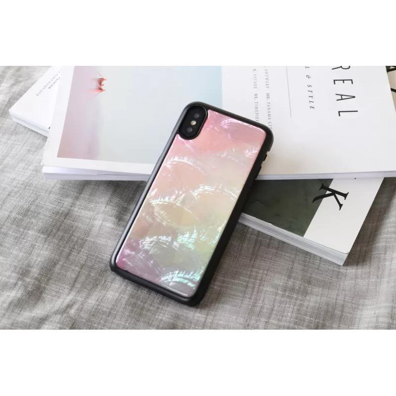 iKins Water Flower Hülle für iPhone XS/X, Schwarz, K1690J