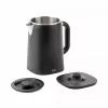 Jata JEHA1575 Wasserkocher, 1,7 l, 1500 W, 5 Temperaturstufen, Schwarz/Edelstahl