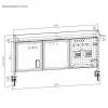 Ergo Office ER-300 B Tischtrennwand / Organizer, 1295 x 242 x 726 mm, Stahl, max. Belastung 10 kg, Schwarz