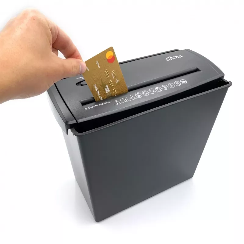 AKTENVERNICHTER - Dokumentenvernichter. Schneidet Papier, Folie, CD/DVD-Discs, Kreditkarten. (MT215)