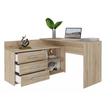 Topeshop DANY SONOMA KPL Computertisch Eichenfarbe