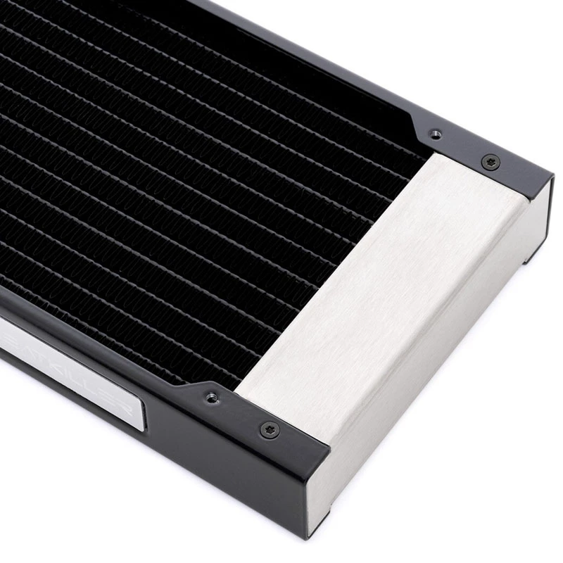 Radiatorblock Watercool 24101 – Messing/Kupfer/Edelstahl, 278×120×30 mm, schwarz