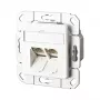 Metz Connect 130C381102-I E-DAT C6A 2-Port Unterputz-Anschlussdose, Reinweiß