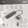 Digitus DA-70235 4-Port-USB-3.0-Hub Slim Line mit USB-C-Adapter, 5 Gbit/s