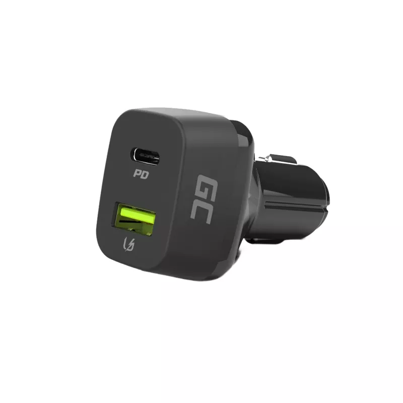 KFZ-Ladegerät Green Cell CAD33, 42 W, USB-C PD + USB-A QC3.0, 12/24 V Eingang, 5–12 V Ausgang