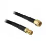 Koaxialkabel DeLOCK 5 m RP-SMA CFD200 Schwarz
