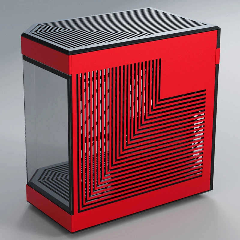 HYTE Y60 Midi Tower Schwarz, Rot