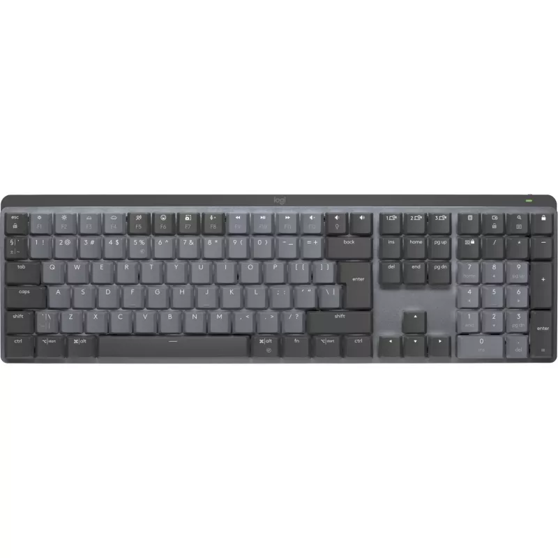 Logitech MX Mechanical Tastatur, Büro, RF Wireless, Bluetooth, QWERTY US International, Graphitgrau
