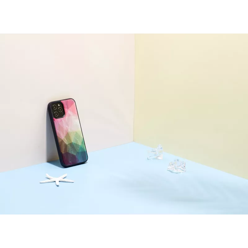 iKins Schutzhülle für Apple iPhone 12 Pro Max — Wasserblumen-Design, schwarz
