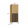 KAMARO 2DK schlank/GŁ Eiche ARTISAN DISPLAY CABINET