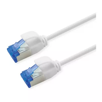 ROLINE Patchkabel Cat.6A (Klasse EA) S/FTP (PiMF), LSOH, PoE, weiß, 1,5 m