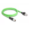 Netzwerkkabel DeLOCK M12 Kabel X-kodiert 8-polig Stecker auf RJ45 Stecker PUR (TPU) 1 m